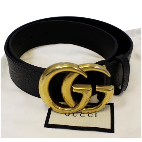 black Gucci belt double g